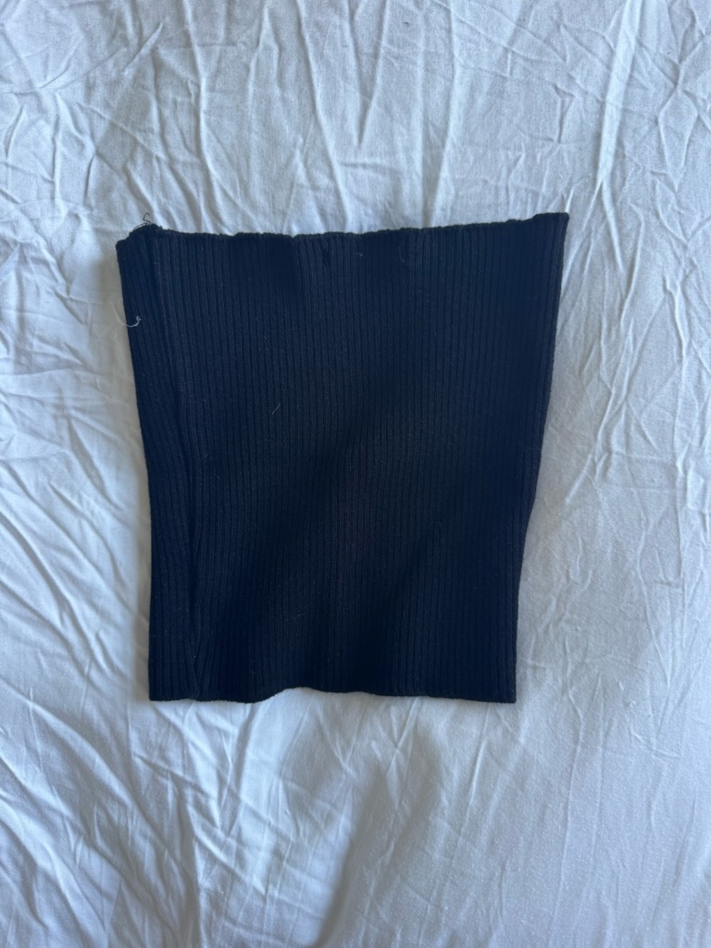 Black Ribbed Tube Top - Picture 3 of 3